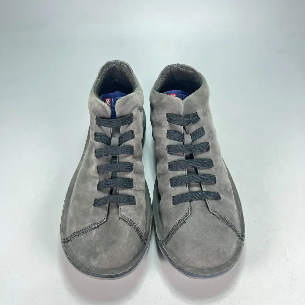 Camper Beetle Gray Suede Elastic Laces Chukka Ankle Boots Men's Sz EU 9.5 US 42